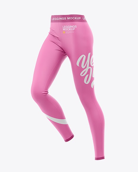 Download Womens Leggings Front Half-Side View Jersey Mockup PSD ...