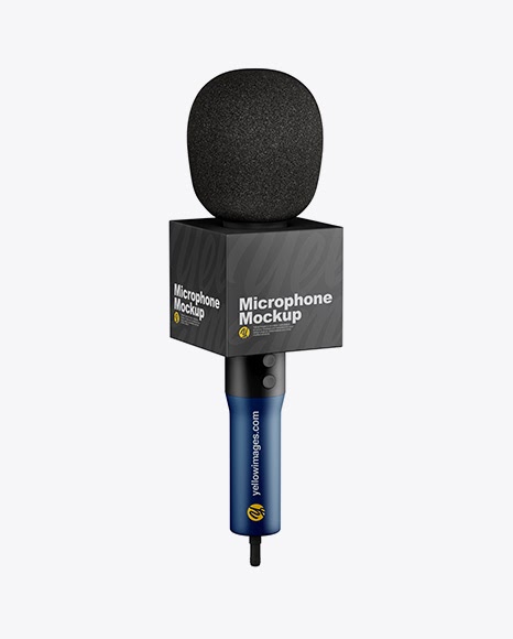 Download Matte Microphone Mockup - Glossy Microphone Mockup - Half ...