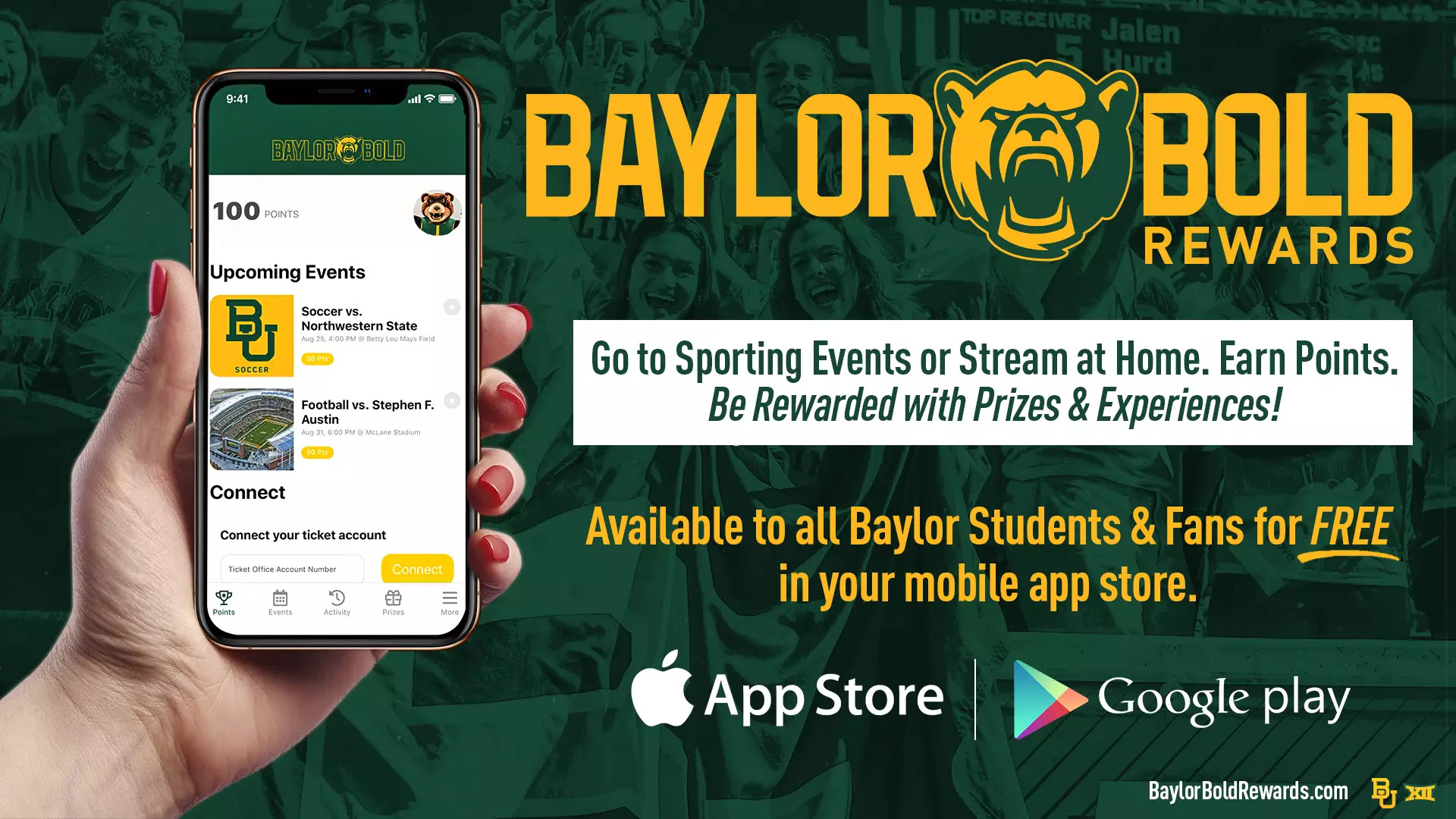 Enter your 6 letter section code go. Baylor Bold Rewards Baylor University Athletics