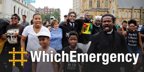 Activistas Hands Up Unidas disparan de vuelta en 'estado de emergencia' Ferguson con #WhichEmergency