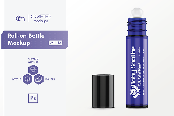 Download Roll-on Bottle Mockup v. 1B Plus PSD Mockups Templates ...