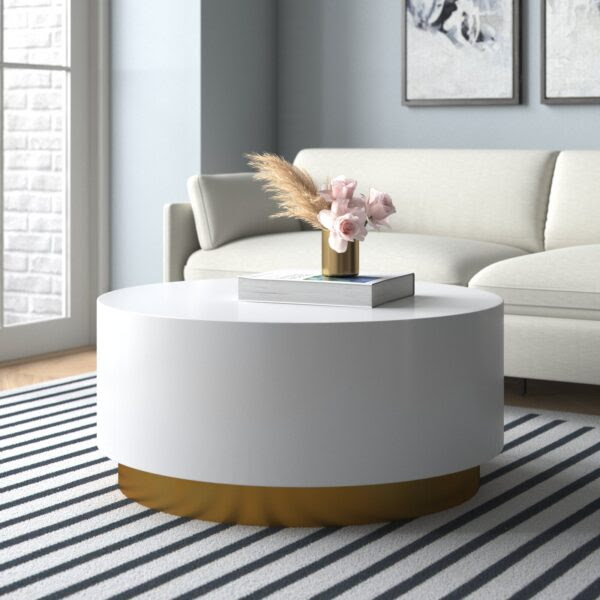 Euro round white coffee table. 51 White Coffee Tables To Refresh Your Living Room
