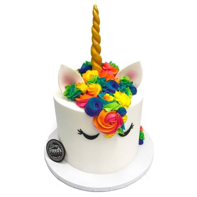 Unicorn face edible image unicorn cake topper unicorn party decorations unicorn party ideas icing sheet allaroundtheparty 5 out of 5 stars (438) sale price $12. Unicorn Spirit Animal Birthday Cake Freed S Bakery