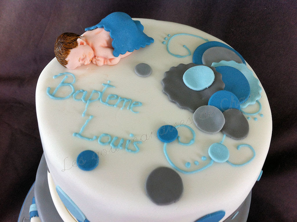 Gateau Bleu Blanc Gris Sema