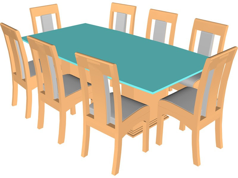 Home Decoration Dining Room Table Vector