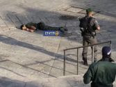 Police forces identified the terrorist dressed in Israeli combat fatigues and killed him.