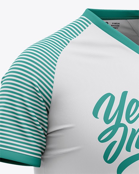 Download 899+ Mens Soccer Raglan Jersey Mockup Back Half-Side View ...