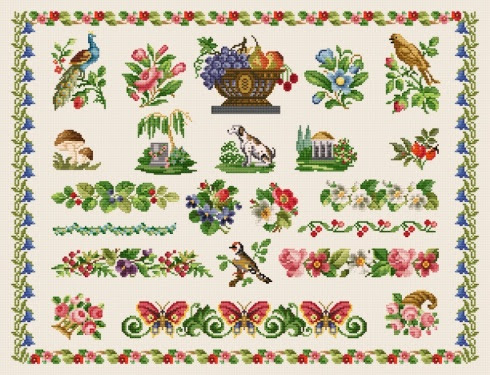 Buongiorno a tutte voi ricamine, lo so, sono stata un po. Free Cross Stitch Patterns By Ems Design Free Project 2012 Antique Sampler