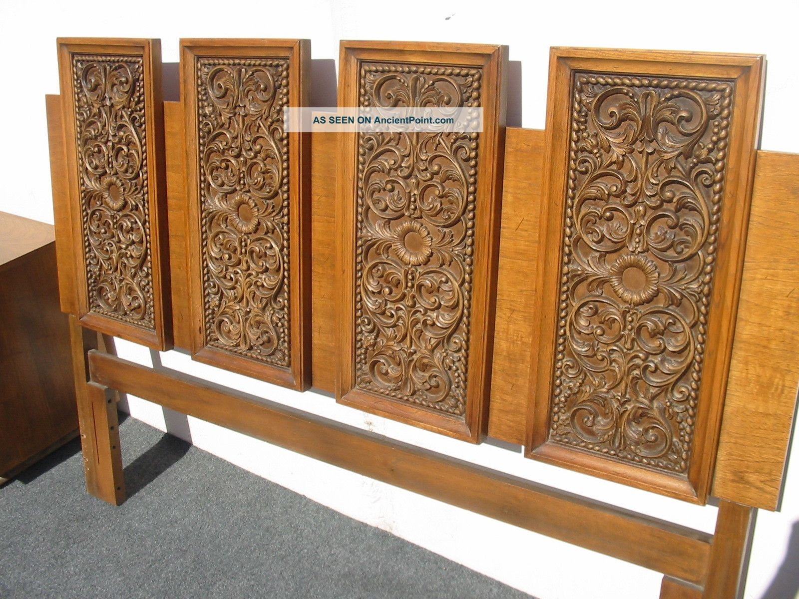 Bolection molding on the drawer fronts projects both substance and style. Spanish Style Bedroom Set Permacraft Dresser Headboard Nightstand Large Mirror