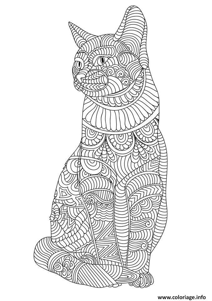 Coloriage Mandala Chat Facile Coloriage Ideas