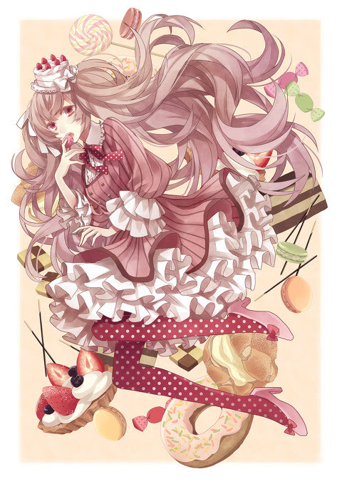 美しい花の画像 新鮮なスイーツ イラスト 女の子
