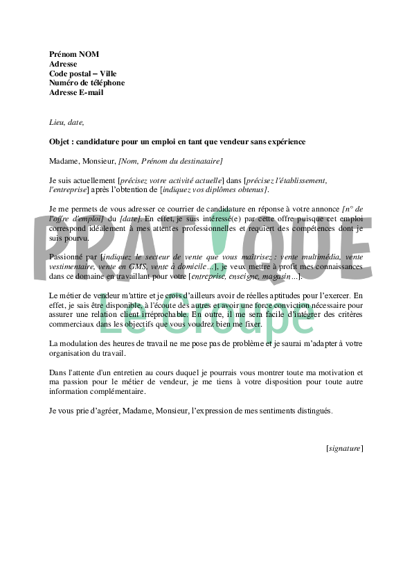 Lettre De Motivation Debutant Boulangerie - Trust Me f