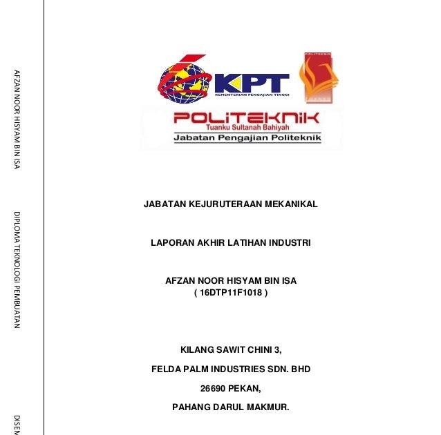 Contoh Laporan Akhir Latihan Industri Komputer - Laporan 7