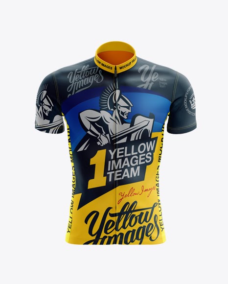 Mens Cycling  Jersey  Front View Jersey  Mockup  PSD File 72 