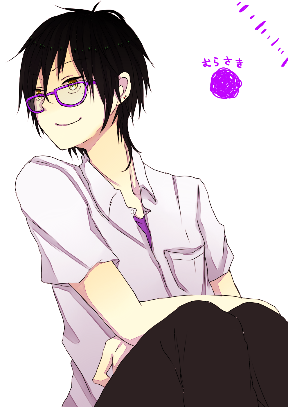 イラスト集 最新のhdかっこいい メガネ 男子 イラスト