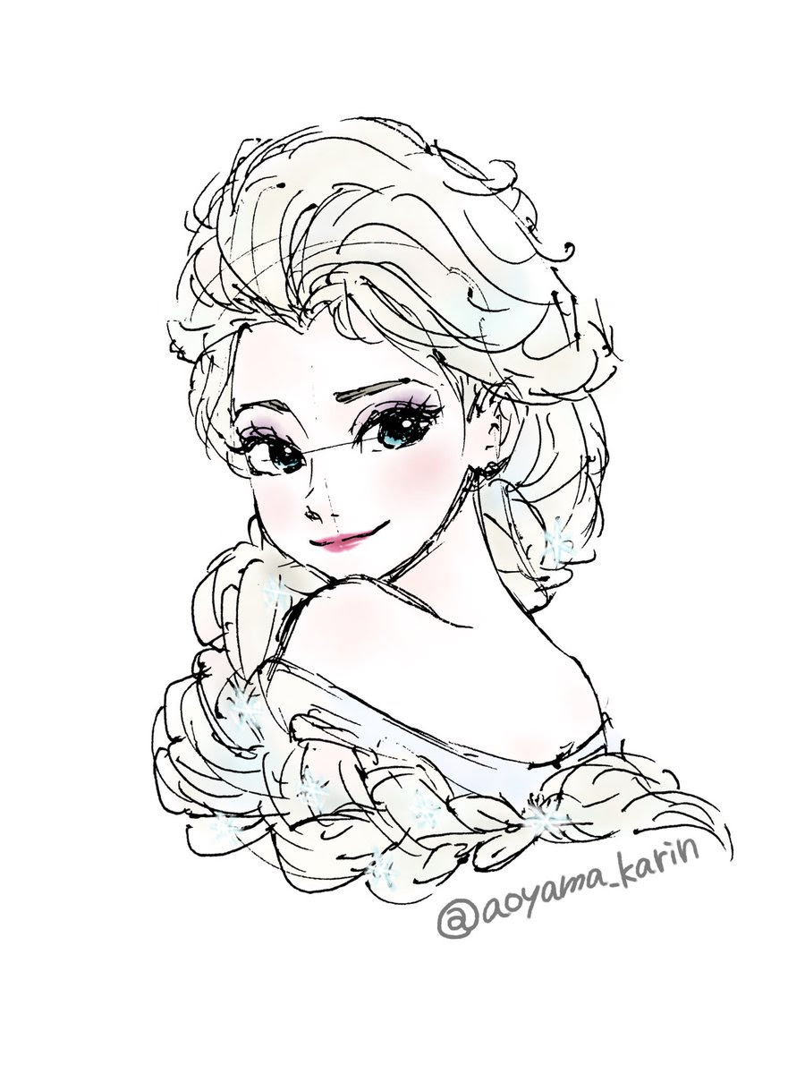 無料イラスト画像 ベスト50 エルサ イラスト 簡単 書き方