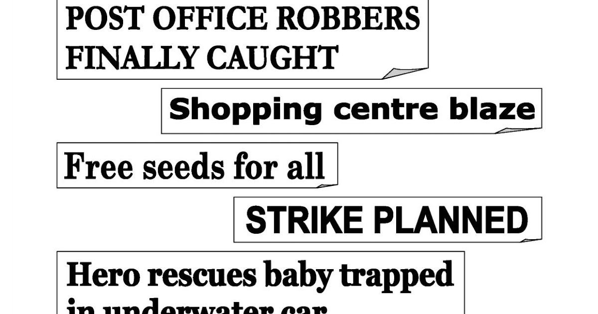 Newspaper Examples Ks1 - How To Write A Newspaper Report 11 Great Resources For Ks2 English ...