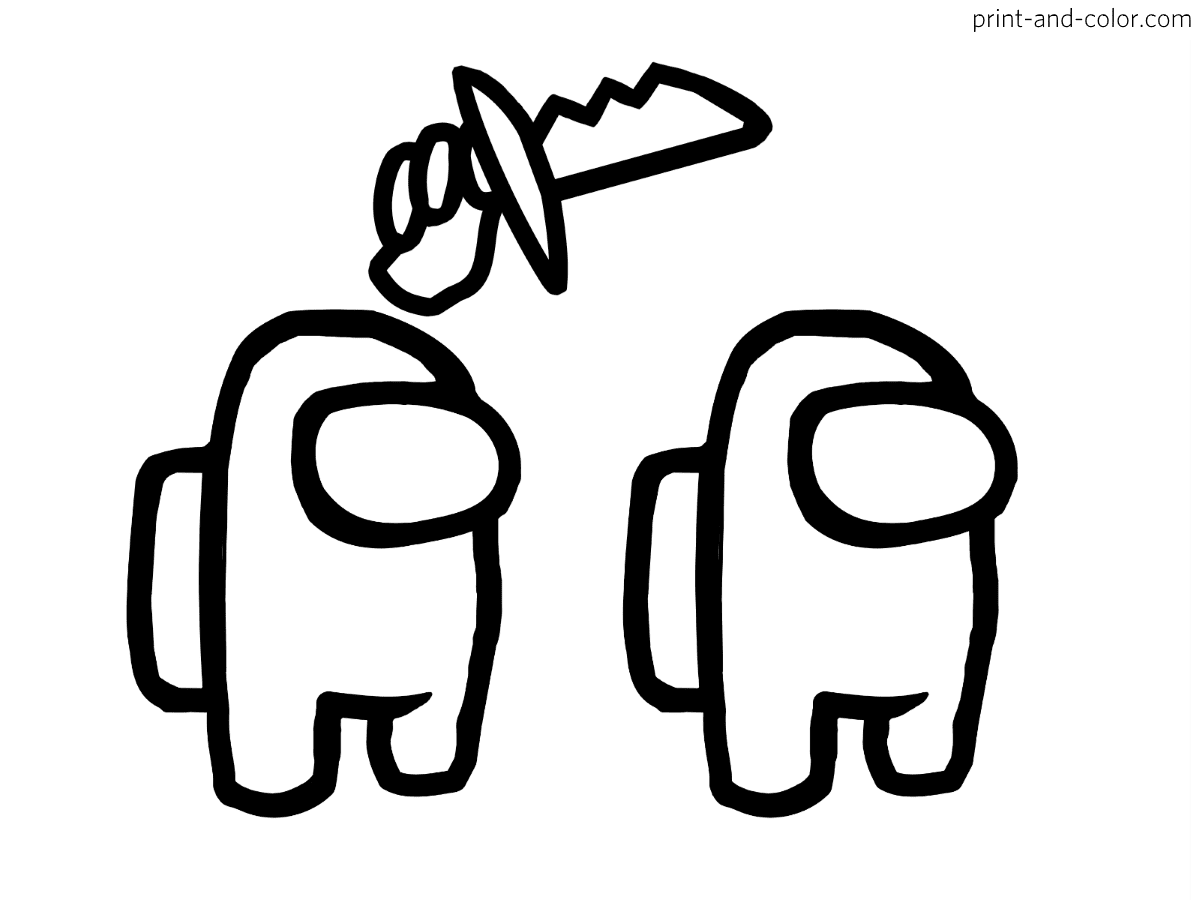 Printable Coloring Pages Among Us Outline Character France Hupays