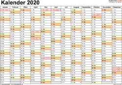 Kalender Terbaru 2020 Terpopuler 30 Kalender  2020  Excell