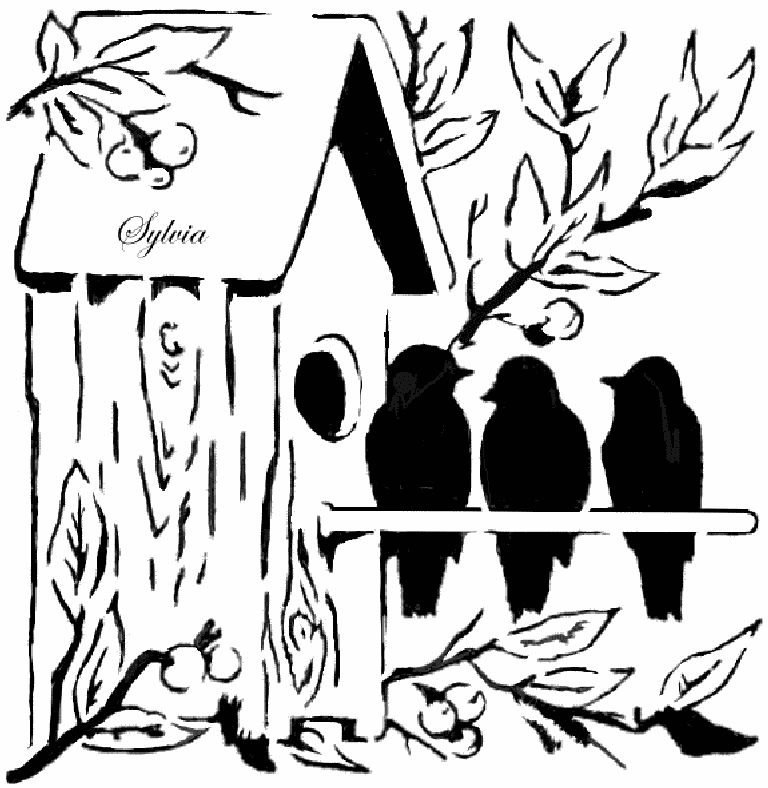Absolutely love these fairy house drawings! Easy Bird House Coloring Pages Clip Art Library