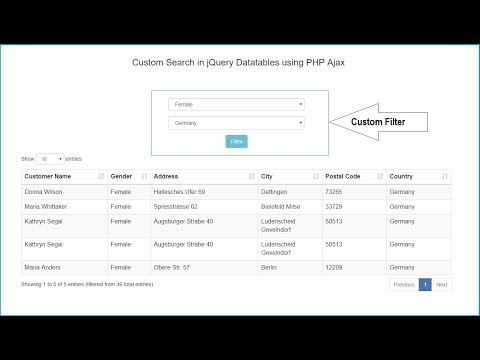 Laravel datatables filter column