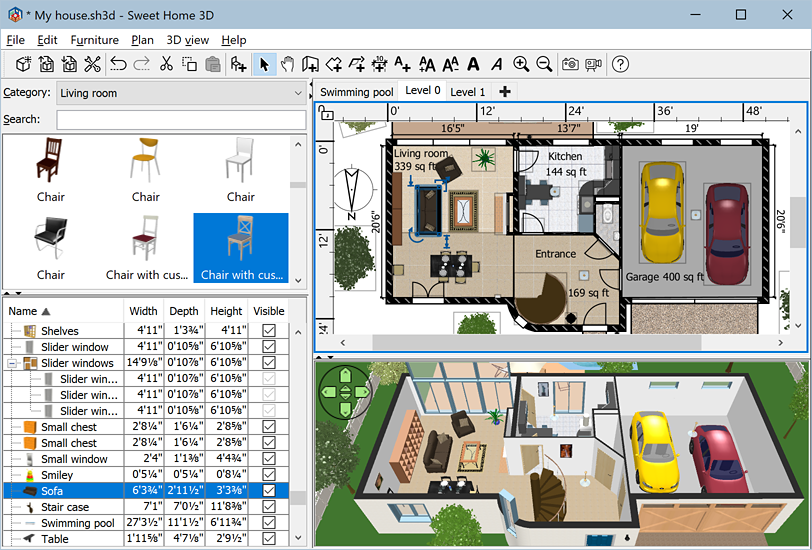 Sweet home 3d è un'ottima alternativa a quei programmi carissimi di cad disponibili in circolazione. Sweet Home 3d Draw Floor Plans And Arrange Furniture Freely