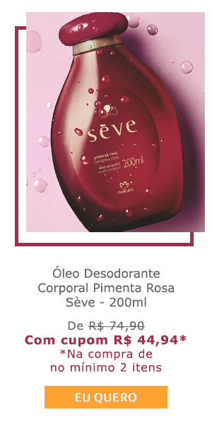 Óleo Desodorante Corporal Pimenta Rosa Sève - 200ml