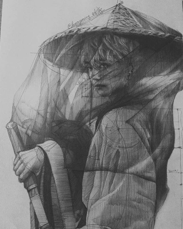 Digital print of original artwork. V Fanart Bts Fan Art 42974883 Fanpop