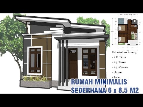 Desain Rumah Minimalis Sederhana 6 x 8 5 Meter 