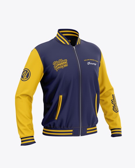 Download Men's Zipped Bomber Jacket Mockup - Front Half-Side View ...