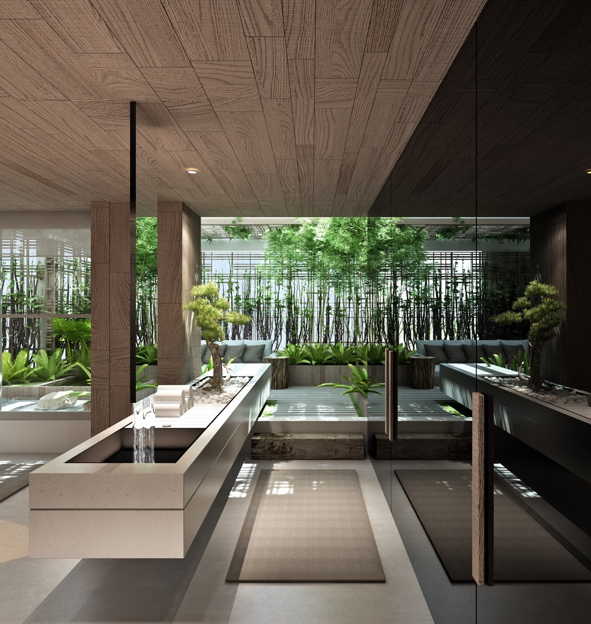Note how the temperature control handles for the sink are on the side, rather than on the top next to the faucet. 51 Modern Bathroom Design Ideas Plus Tips On How To Accessorize Yours