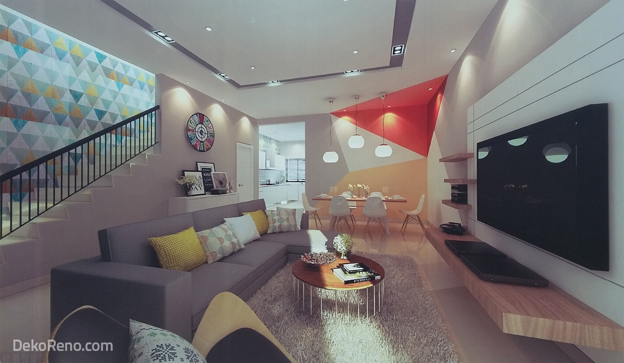 Dekorasi Ruang  Tamu Rumah Semi D Setingkat Desain Rumah 