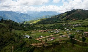 El poblado de Llano Grande, en la localidad colombiana de Dabeiba, facilita la reincorporación de los excombatientes de las FARC en la vida civil.