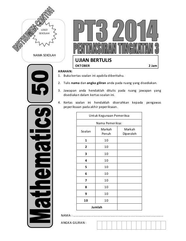 Contoh Soalan Add Math Kertas 1 Tingkatan 4 - Selangor g