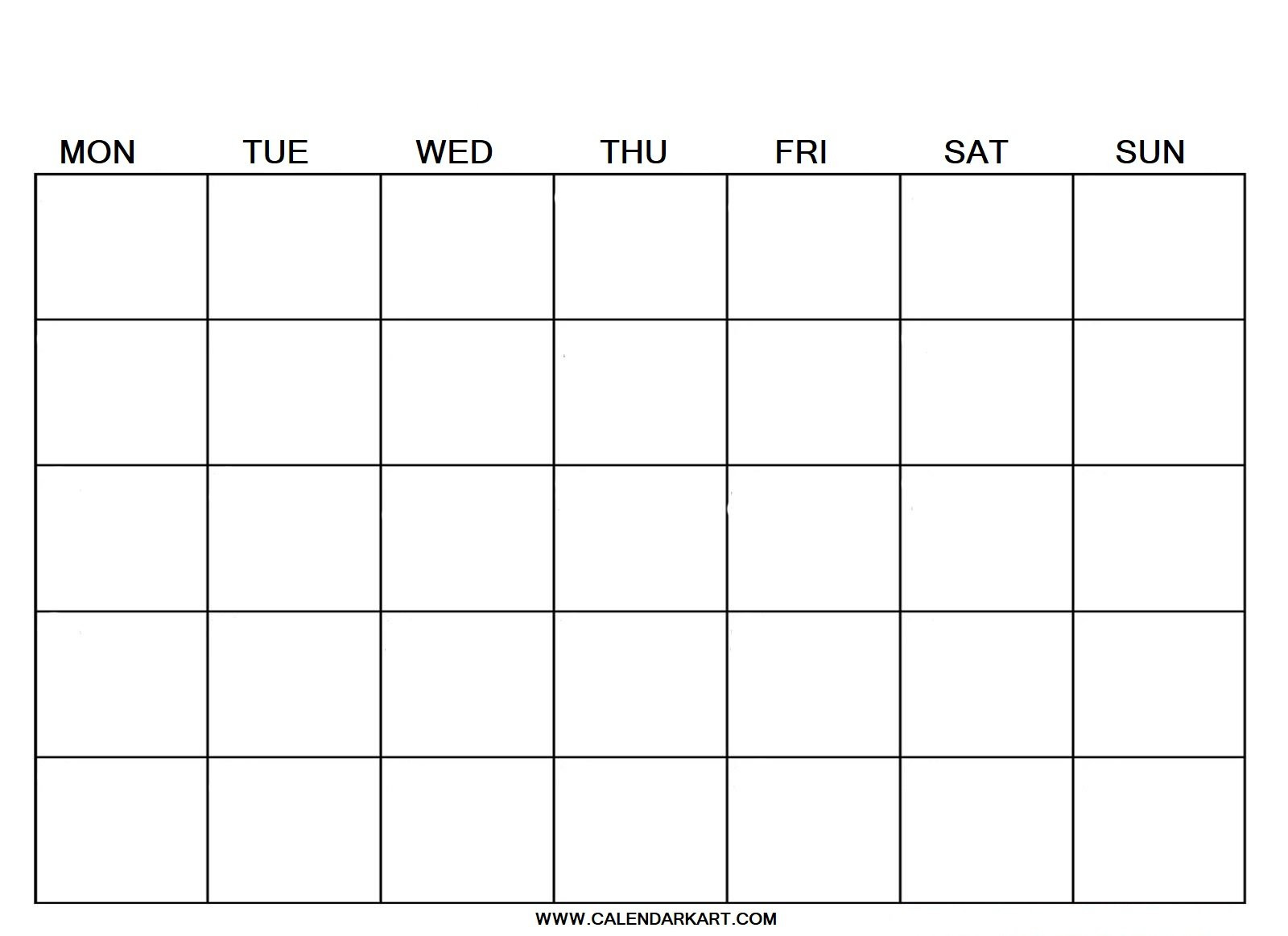 Make free printable calendars in pdf format for 2021, 2022 and more. Free Printable Blank Calendar Templates Calendarkart