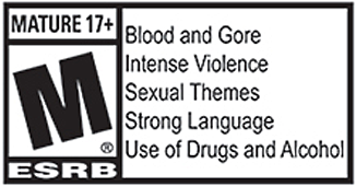 ESRB - M; MATURE 17+