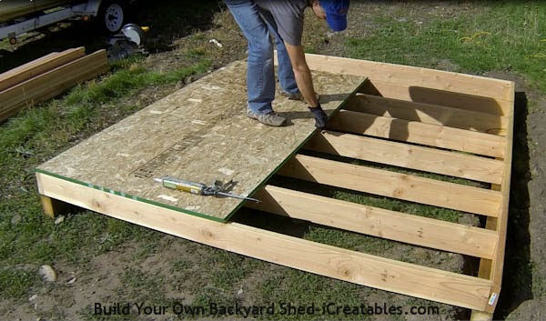 building a 8x10 shed foundation - loft for shed