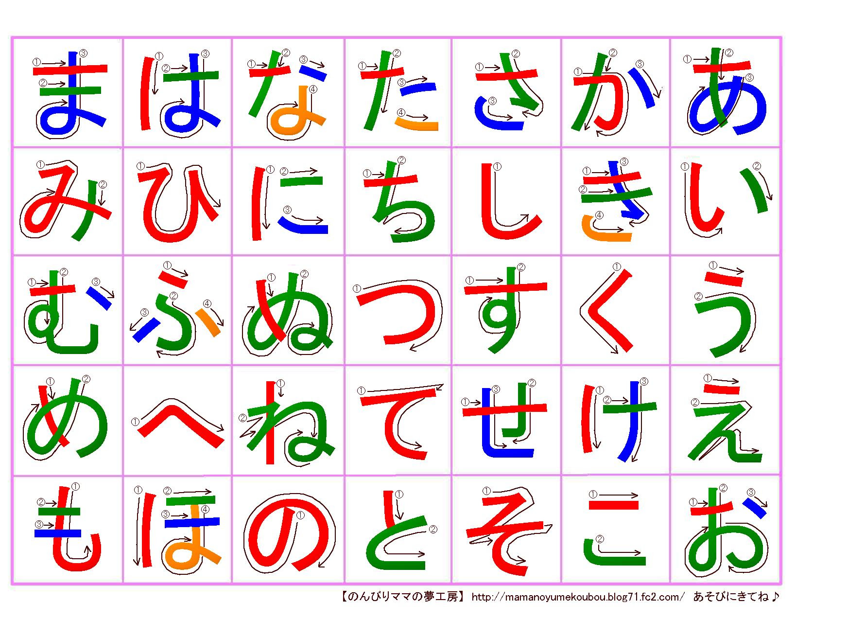 子供向けぬりえ 最新のhdカタカナ 表 無料