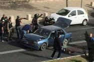 Terrorists car on Tsanchanim street - March 9, 2016