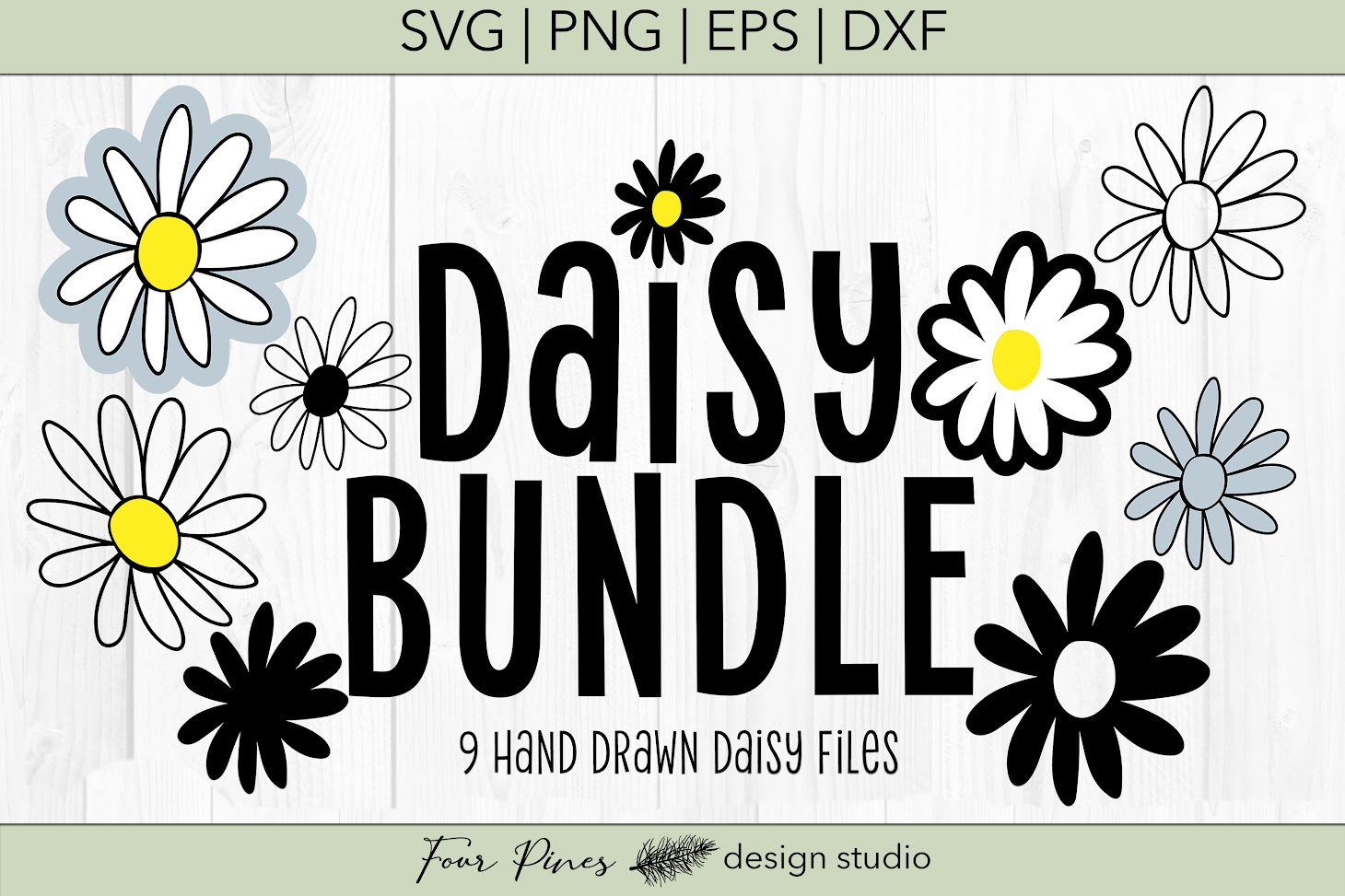 Download Free Daisy Handdrawn Bundle Svg Png Eps Dxf File