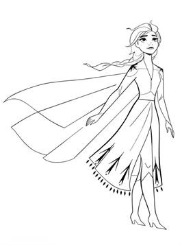 Download Elsa With Her Hair Down Coloring Pages | SCX Slots