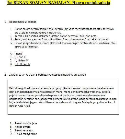 Contoh Soalan Temuduga Ptd M41 - Kecemasan c