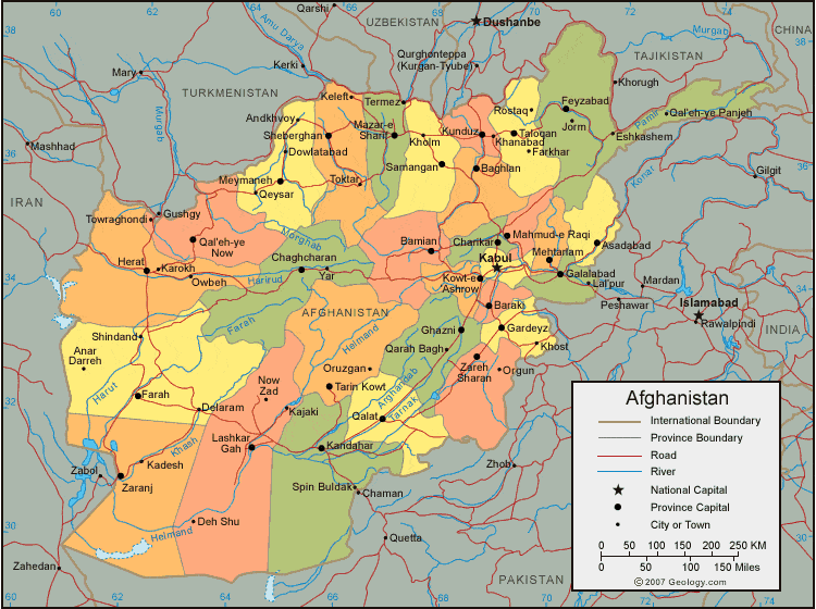 Maps: Afghanistan Map Kabul