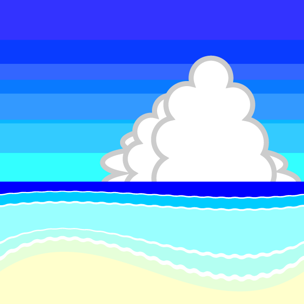 すべての動物の画像 元の浜辺 イラスト 手書き