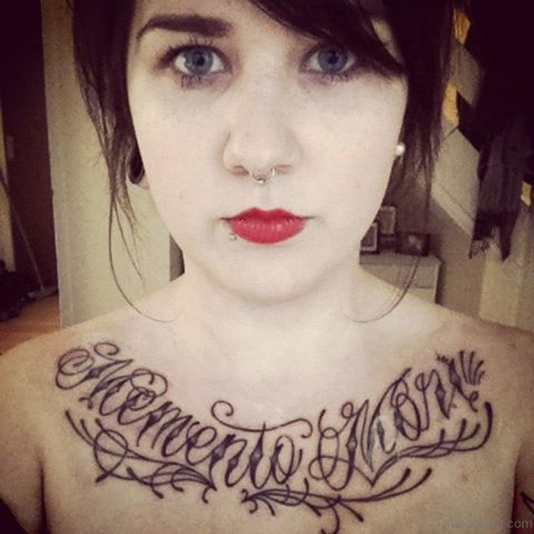 Girl Chest Tattoos Words - Tattoo Designs Ideas