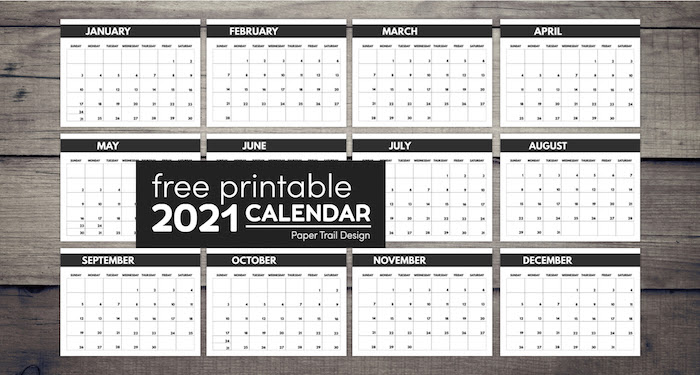 Free printable monthly calendar 2021 is available here. 2021 Free Monthly Calendar Templates Paper Trail Design