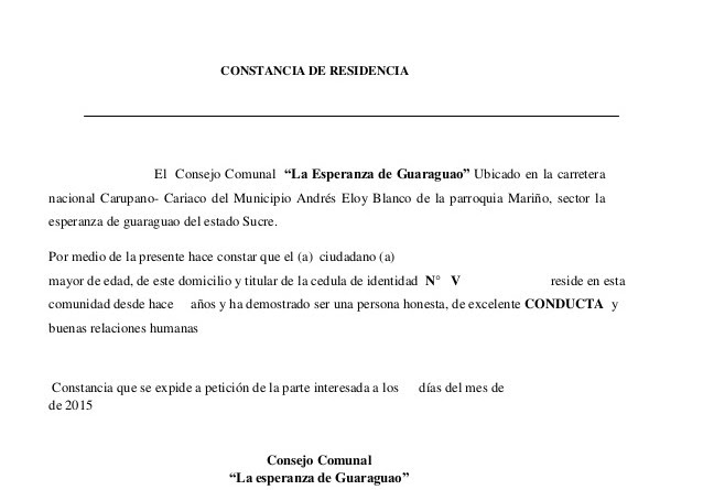 Carta De Buena Conducta Junta De Condominio - Quotes About v