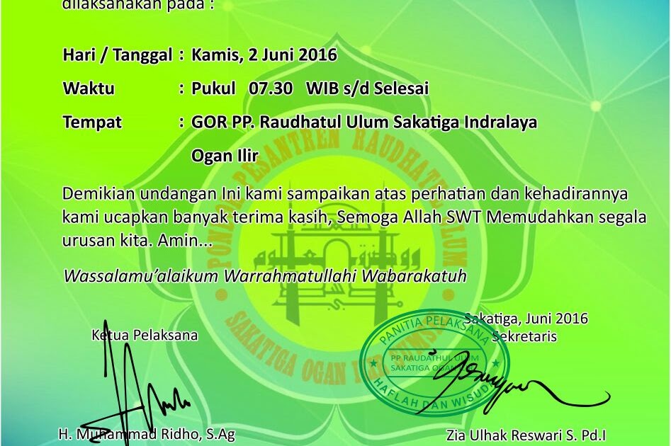 Buat Undangan Yang Tidak Resmi / 37 Contoh Surat Undangan ...