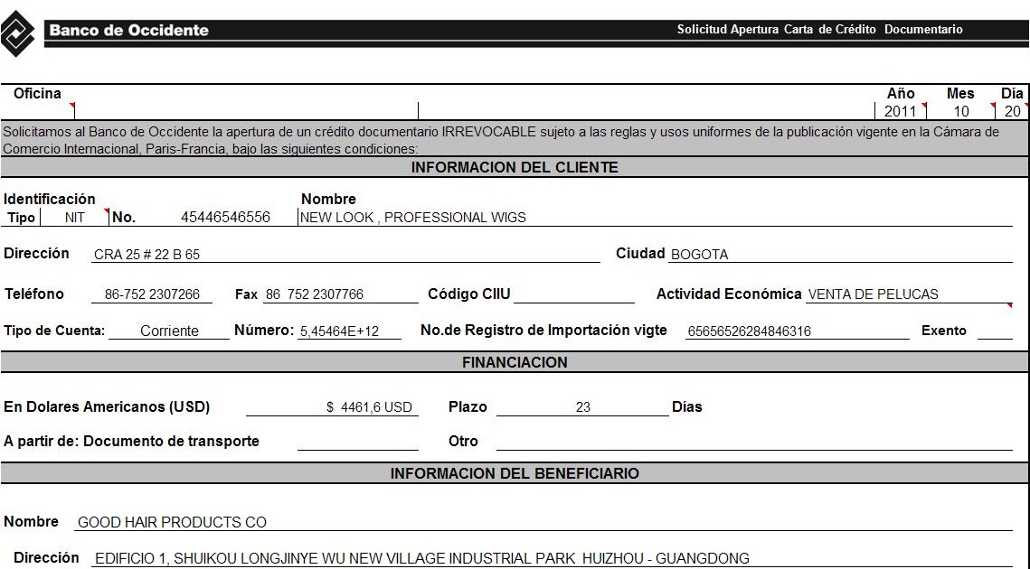 Carta De Credito Word - Recipes Web a