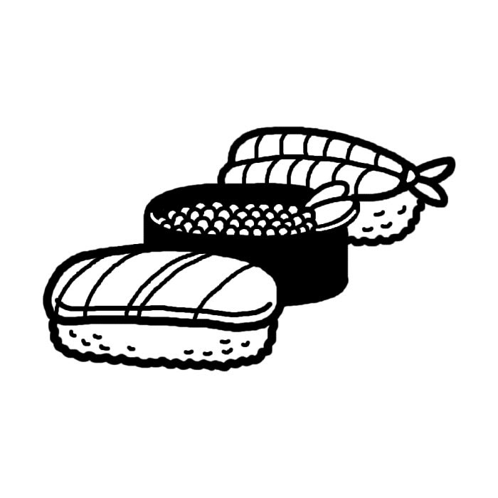 印刷可能 食べ物 イラスト 白黒 無料 ただクールなキャラクター